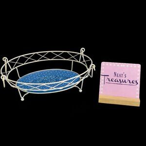 Temptation By Tara Ovenware BOUQUET Metal White Wire Rack & Trivet For 10" Baker